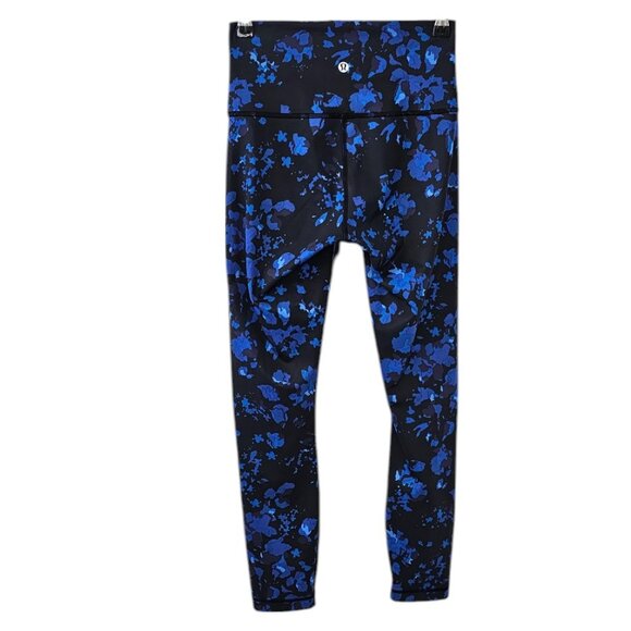 Lululemon Womens High Times Pant, Luxtreme, Blue Print, Athletic, Size 4 - Picture 2 of 8